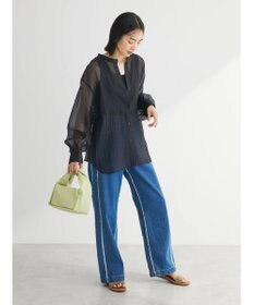 Green Parks ・ＥＬＥＮＣＡＲＥ　ＤＵＥ　シアーバックリボンチュニック