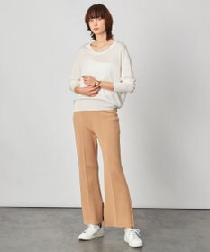 BEIGE， AULNEY / ニットフレアパンツ