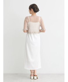 earth music&ecology シアーラメフリルカーディガン