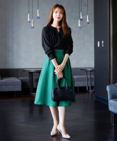 Tiaclasse フレアツイードスカート