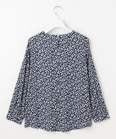 自由区 L 【カタログ掲載・セットアップ対応・洗える】ジオメトリックフラワードットプリント ブラウス