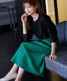 Tiaclasse フレアツイードスカート