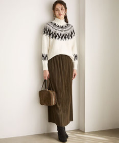 23区 L 【SLOW/一部店舗限定】ジャカード ハイネック ニット