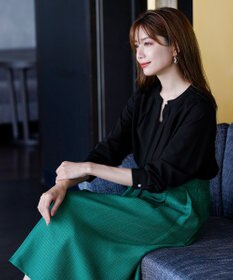 Tiaclasse フレアツイードスカート