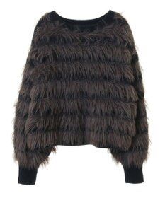 YECCA VECCA フェザーボーダーニット