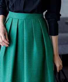 Tiaclasse フレアツイードスカート