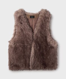 GRACE CONTINENTAL フェイクフォックスファ－ベスト