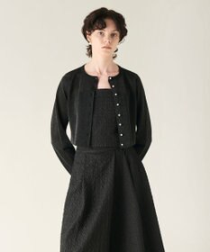 GRACE CONTINENTAL ラメシアーショートニットカーディガン