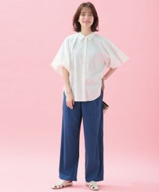 ANY 【接触冷感/UVカット/抗菌防臭/速乾】エニイファンクション パフスリーブブラウス