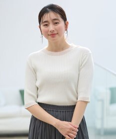 ANY L ポイントシアーリブニット