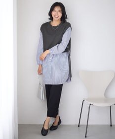 ANY L 【洗濯機可/ウエストゴム/２ＷＡＹストレッチ】テーパードパンツ