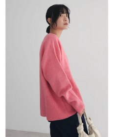 Green Parks ｆｕｗａっとメランジ袖リブ長めニットプルオーバー