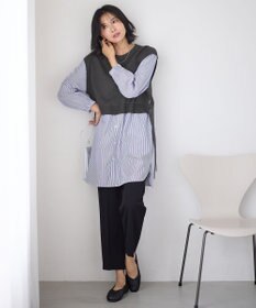 ANY L 【洗濯機可/ウエストゴム/２ＷＡＹストレッチ】テーパードパンツ