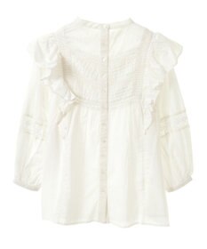 CRAFT STANDARD BOUTIQUE フリル使いマニーレースピンタックブラウス