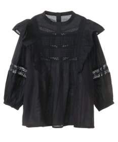 CRAFT STANDARD BOUTIQUE フリル使いマニーレースピンタックブラウス