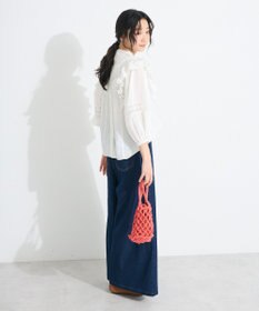 CRAFT STANDARD BOUTIQUE フリル使いマニーレースピンタックブラウス