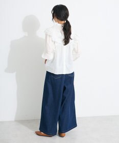 CRAFT STANDARD BOUTIQUE フリル使いマニーレースピンタックブラウス