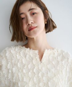 YECCA VECCA ジャガードフリンジブラウス