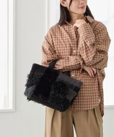 ROOTOTE 3652【フェイクファーのパッチワーク】SC.デリ.ツグツグ-A