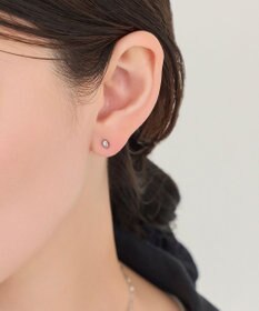 Phoebe 【金属アレルギー対応】メタルビーンズピアス　シルバー/サージカルステンレス