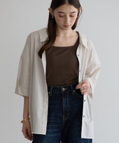 YECCA VECCA 2wayスクエアリブタンクトップ