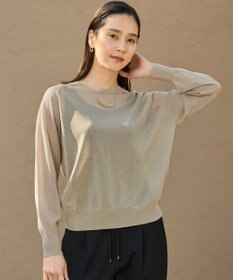 自由区 【洗える】シアーアセテート ニット