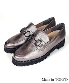 Dominic3 スタッズピース レザーローファー