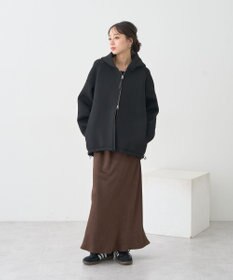 earth music&ecology 【軽量】ダンボールニットフーディーブルゾン