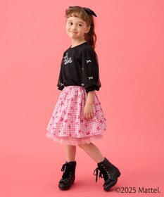 ANY KIDS 【Barbie(TM)】リボン 七分袖Tシャツ