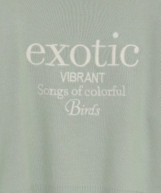 Green Parks ・ＥＬＥＮＣＡＲＥ　ＤＵＥ　ロゴ刺繍６分袖ニット