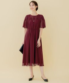 自由区 【WEB限定】シフォンレースコンビネーション ドレス