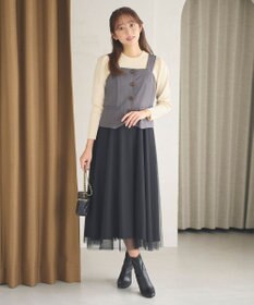 Feroux フレアチュール ジャンパースカート