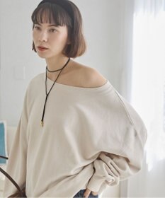 WEGO 【ANGIE VINTAGE/SETUP対応アイテム】オフショルダー裏毛スウェット