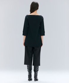 BEIGE， 【洗える】GLOBE / コットンリブ7分袖カットソー