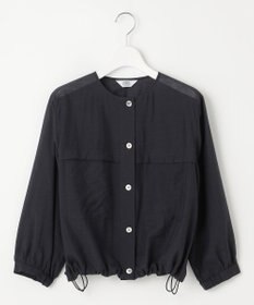 J.PRESS LADIES 【洗える】Sheer Vis リネン ノーカラー ブルゾン