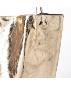 UNBILLION カシュカシュ cachecache / クラッシュメタリック肩入れバケツトートバッグ