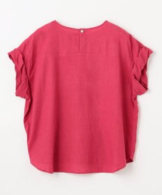 ANY 【手洗い可】ヨーロピアンリネンツイストスリーブブラウス