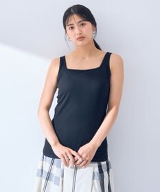 YECCA VECCA 2wayスクエアリブタンクトップ