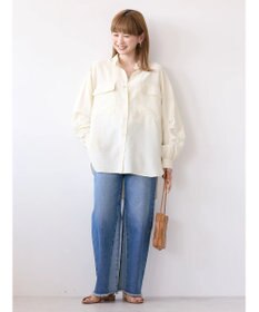 AMERICAN HOLIC 接触冷感Ｗポケット袖タックシャツチュニック