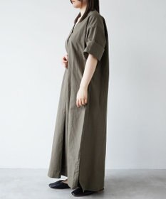 WHITE MAILS 【阿久津ゆりえコラボ】フロントタック Vネック ワンピース