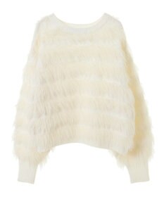 YECCA VECCA フェザーボーダーニット