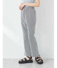 earth music&ecology チェックフレアイージーパンツ