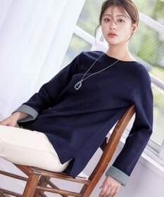 Tiaclasse 【洗える】ダブルフェイスニットトップス