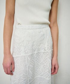 GRACE CONTINENTAL ケミカルレースパッチワークスカート