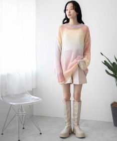 WEGO グラデーションメッシュニット