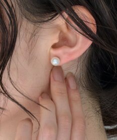 Phoebe 〈金属アレルギー対応〉シェルパール クラシックスタッドピアス 　0.8mmパール