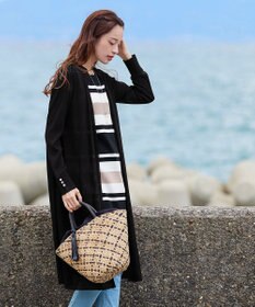 Tiaclasse 【洗える】ボタン付きロングリブカーディガン