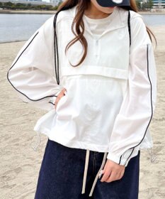 WEGO 【日焼け対策/セットアップ対応】ラッシュガードラインアノラックパーカー