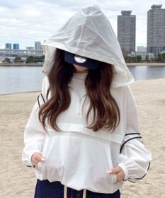 WEGO 【日焼け対策/セットアップ対応】ラッシュガードラインアノラックパーカー