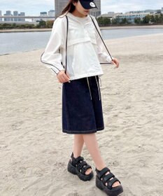 WEGO 【日焼け対策/セットアップ対応】ラッシュガードラインアノラックパーカー